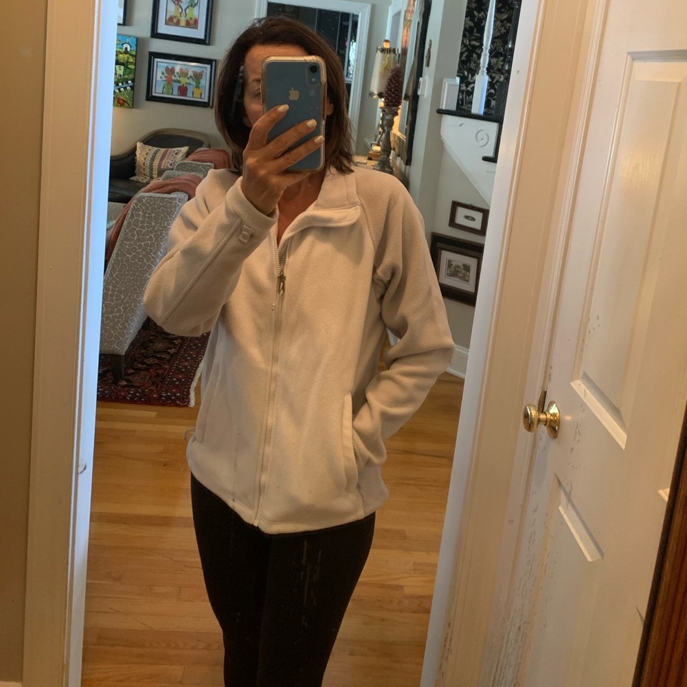 North Face zip up fleece jacket